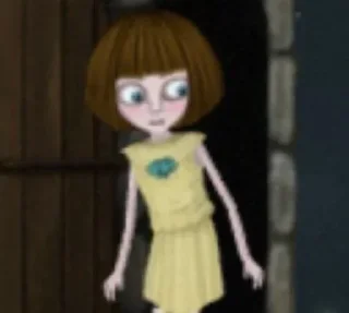 😯 emoji Fran Bow top Telegram sticker 7 of 41