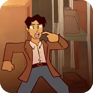 😤 emoji @typoi_c Fan animation outlast.Miles Telegram sticker 18 of 65