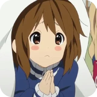 😥 emoji Yui Hirasava Telegram sticker 9 of 46