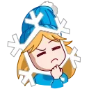 🤔 emoji Snowflake Telegram sticker 11 of 27