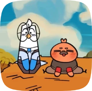 🌟 emoji Flexible Blue Earthworm Telegram sticker 7 of 120