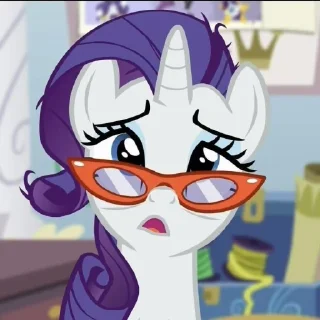 🙄 emoji Rarity | @MyLittlePony_bots Telegram sticker 6 of 120