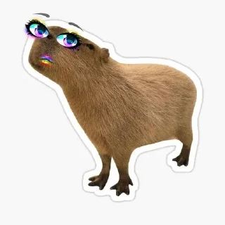 🌟 emoji Капибары модели 💄😍💋 Telegram sticker 13 of 22