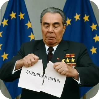 🇪🇺 emoji Брежнев Telegram sticker 23 of 56