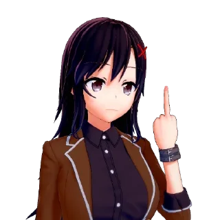 🖕 emoji Tsun und Dere Telegram sticker 8 of 42