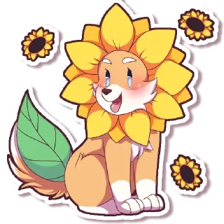 🌻 emoji Vanilla Corgi Telegram sticker 18 of 27