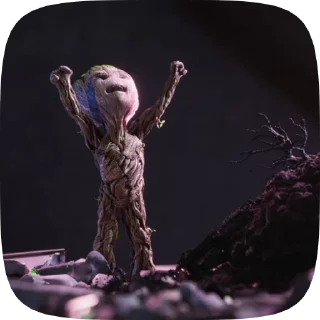 🤍 emoji i am groot Telegram sticker 8 of 50