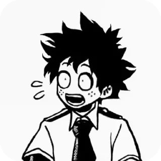 😧 emoji Deku Telegram sticker 24 of 120