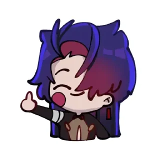 👍 emoji Chibi Blade | @apollyflfart x @honkaistarmedia Telegram sticker 12 of 15