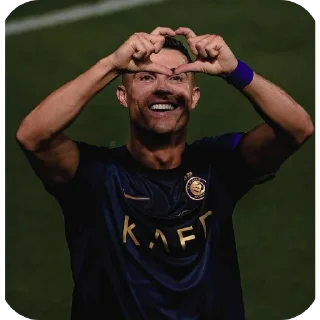 ✋ emoji Роналдо⚽️❤️🫦👅 Telegram sticker 6 of 23