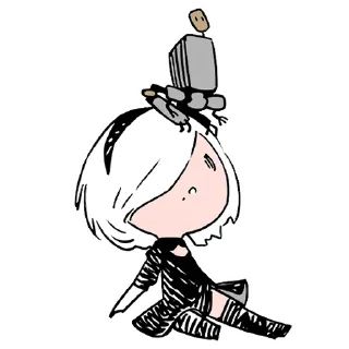 Sticker from милашка 2B (@dasein0)