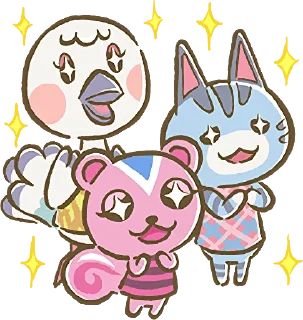 🤩 emoji Animal Crossing 15th Anniversary Sticker :: @line_stickers Telegram sticker 7 of 40