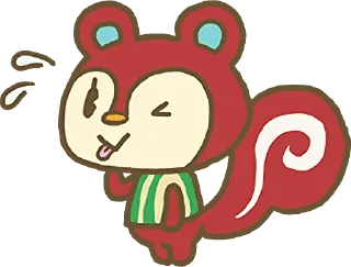 😅 emoji Animal Crossing 15th Anniversary Sticker :: @line_stickers Telegram sticker 8 of 40