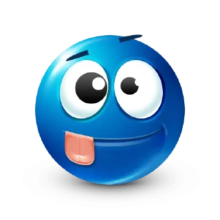 🤪 emoji Blue emoji Telegram sticker 21 of 87