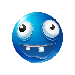 🌚 emoji Blue emoji Telegram sticker 16 of 52