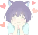 ☺️ emoji CatGirl Sticker ENG :: @line_stickers Telegram sticker 19 of 40