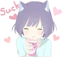 🍹 emoji CatGirl Sticker ENG :: @line_stickers Telegram sticker 12 of 40