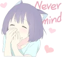 😋 emoji CatGirl Sticker ENG :: @line_stickers Telegram sticker 8 of 40