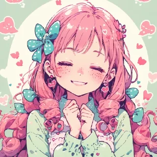 🥰 emoji Stable Waifu Stickers @StableWaifuBot Telegram sticker 12 of 65