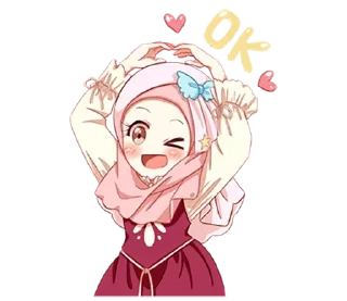 😉 emoji Hijab Princess (@TgSticker) Telegram sticker 6 of 40