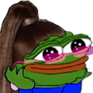 👧 emoji Peepo frog by @ne_sirozhka Telegram sticker 18 of 31
