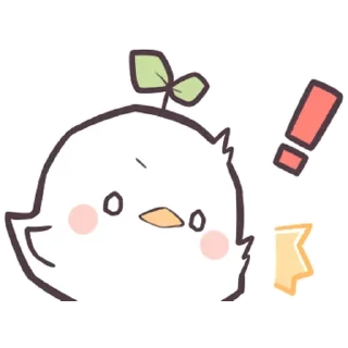 ⁉ emoji Птичка проросток  - @tg_sticks Telegram sticker 15 of 38