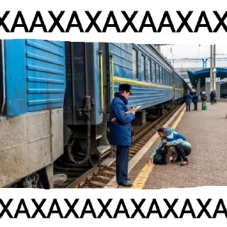 🤣 emoji (ПД/ЗХ) УкрЗалізниця Telegram sticker 19 of 35
