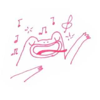 Sticker from frogs and toads
