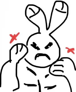 😡 emoji blat rabbit Telegram sticker 22 of 48