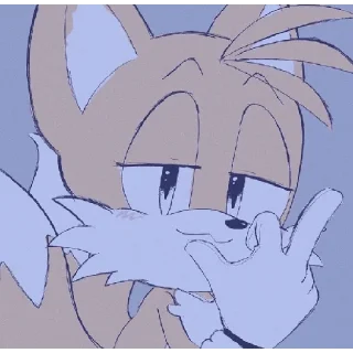 🖕 emoji Tails the fox Telegram sticker 12 of 120