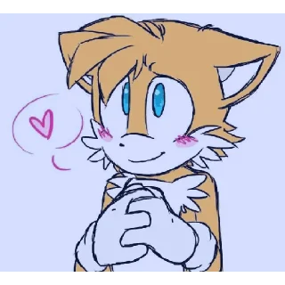😍 emoji Tails the fox Telegram sticker 24 of 120