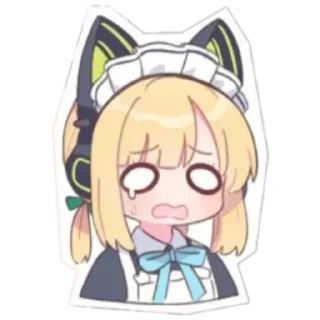 😢 emoji Saiba Midori Telegram sticker 23 of 120