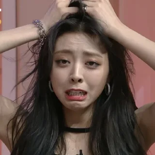 😩 emoji it's itzy Telegram sticker 11 of 21