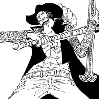 💪 emoji Dracule Mihawk Telegram sticker 9 of 20