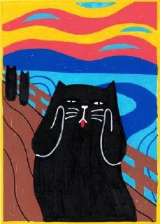 🌟 emoji Black cats Telegram sticker 24 of 28