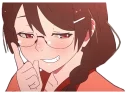 😏 emoji Anime Reactions ( ͡° ͜ʖ ͡°) Telegram sticker 10 of 55