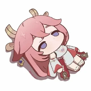 😐 emoji Яэ мико мини Telegram sticker 5 of 11
