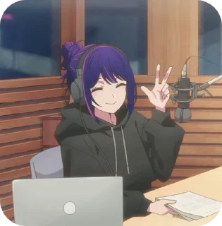 🎤 emoji HOSHINO AI BY @kur_ruk : @fStikBot Telegram sticker 11 of 26