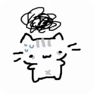 😓 emoji 🐈‍⬛ _ 🐈 Telegram sticker 18 of 39