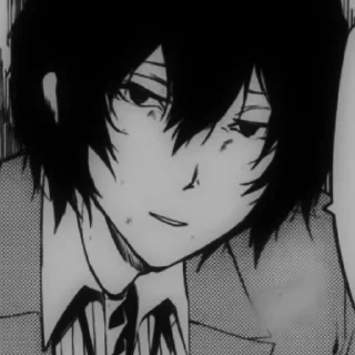 🖤 emoji Dazai Osamu. Telegram sticker 22 of 108