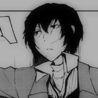 🖤 emoji Dazai Osamu. Telegram sticker 23 of 108