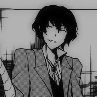 🖤 emoji Dazai Osamu. Telegram sticker 8 of 108