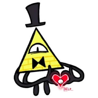 ❤️ emoji Bill Cipher Telegram sticker 16 of 29