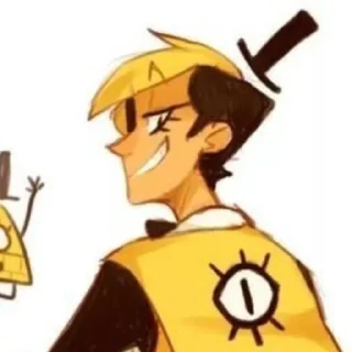 🎩 emoji BILL CIPHER!HUMAN Telegram sticker 18 of 25