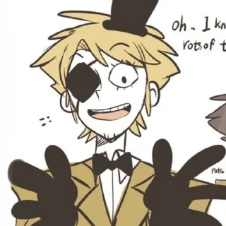 🎩 emoji BILL CIPHER!HUMAN Telegram sticker 9 of 25