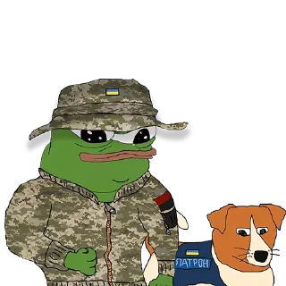 🥯 emoji Жабка Пепе в ЗСУ Telegram sticker 24 of 117