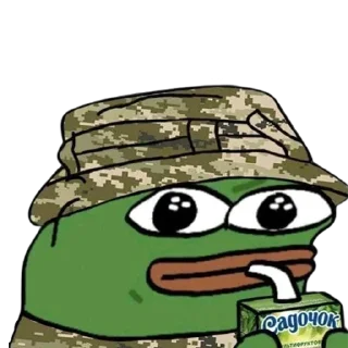 💩 emoji Жабка Пепе в ЗСУ Telegram sticker 17 of 117