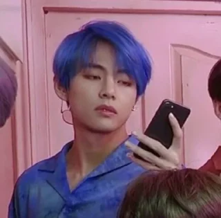 🙄 emoji blue tae Telegram sticker 19 of 76