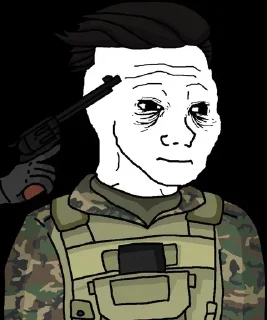 😐 emoji Military wojak Telegram sticker 23 of 41