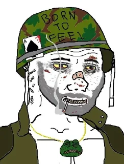 🙁 emoji Military wojak Telegram sticker 11 of 41